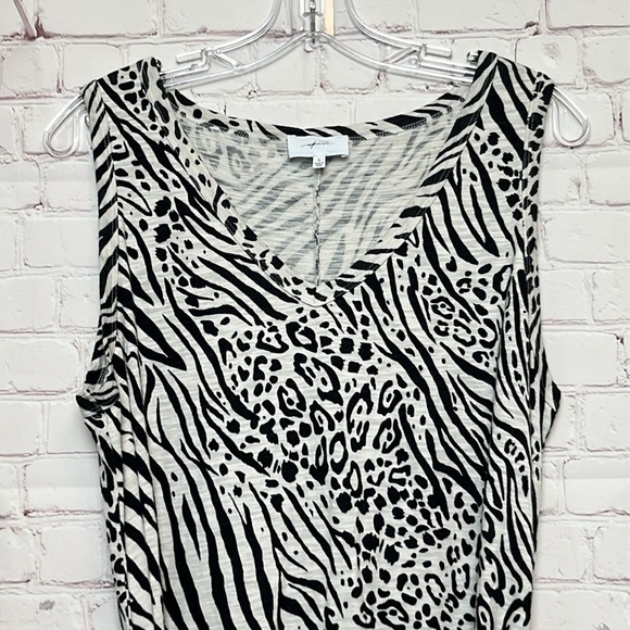 Soma Weekend Slub Tank Midi Dress Wild Thing Animal Print - Picture 3 of 13